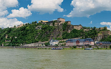 Cable car to Ehrenbreitstein Fortress, Koblenz Cable car to Ehrenbreitstein Fortress, Koblenz
